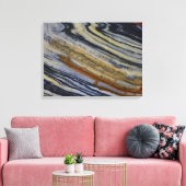 Nahe Aufnahme eines Striated Jasper Slab Leinwanddruck (Insitu (Wohnzimmer))