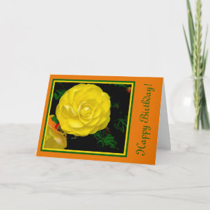 NAHE AUFNAHME VON GELBEN/GLÜCKLICHEM BIRTHTAG/ZOLL KARTE