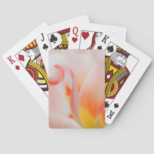 Nahe Aufnahme von Tulpe 3 Spielkarten (Rückseite)