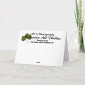 Nahe Aufnahmen von Violett und Weißem Orchid Dankeskarte (Rückseite)