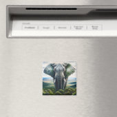 Nahe aus Elefantengesicht, Stoßzähnen, Kofferraum Magnet (In Situ (Geschirrspüler))