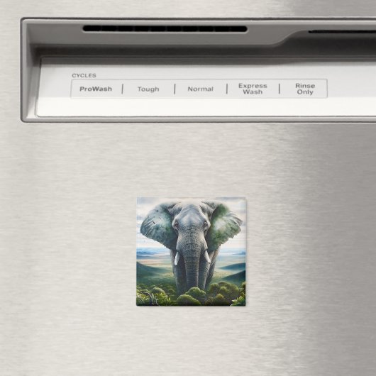 Nahe aus Elefantengesicht, Stoßzähnen, Kofferraum Magnet (In Situ (Geschirrspüler))