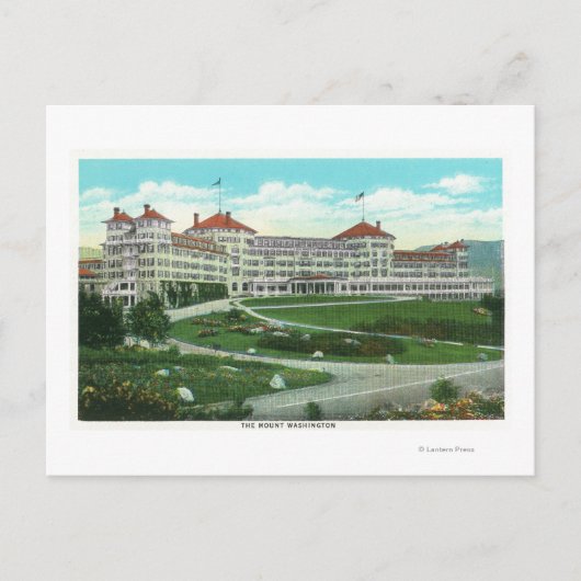 Nahe Außenansicht des Hotels Washington Postkarte (Vorderseite)