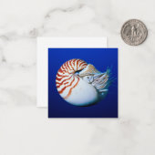 Nahe Bildung von Chambered Nautilus Mitteilungskarte (Vorderseite/Rückseite Beispiel)