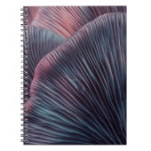 Nahe bis schöne Pilze mit Farblicht in Notizblock (Vorderseite)