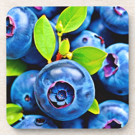 Nahe Blaubeeren Getränkeuntersetzer (Vorderseite)