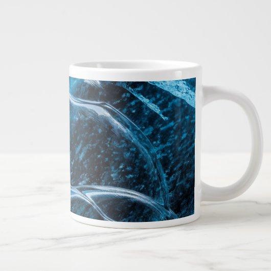 Nahe blaue Eiswände Jumbo-Tasse (Rechts)
