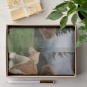 Nahe, braune und weiße Kuh Seidenpapier (Geschenk)