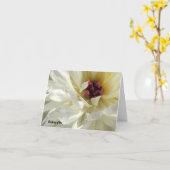 Nahe Creamy White Peony Blume Sympathie Karte (Gelbe Blume)