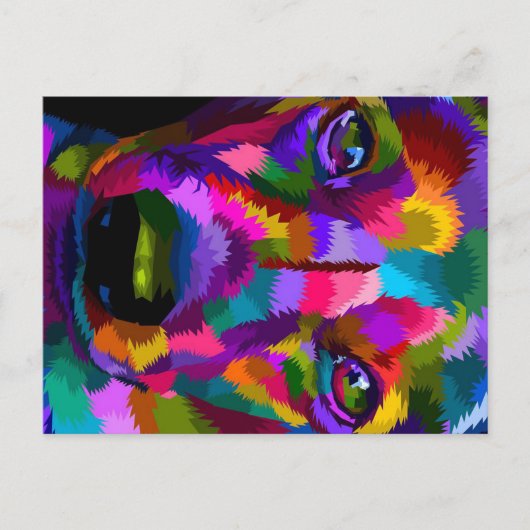 nahe Dackel Feiertagspostkarte (Vorderseite)