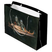 Nahe dem Tode erleben, wie böse Dämonenspirale zu  Große Geschenktüte (Rückseite Schrägansicht)