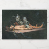 Nahe dem Tode erleben, wie böse Dämonenspirale zu Lebensmitteletikett (Einzelnes Label)