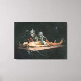 Nahe dem Tode erleben, wie böse Dämonenspirale zu Leinwanddruck