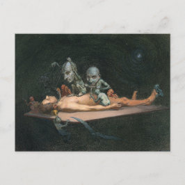 Nahe dem Tode erleben, wie böse Dämonenspirale zu  Postkarte