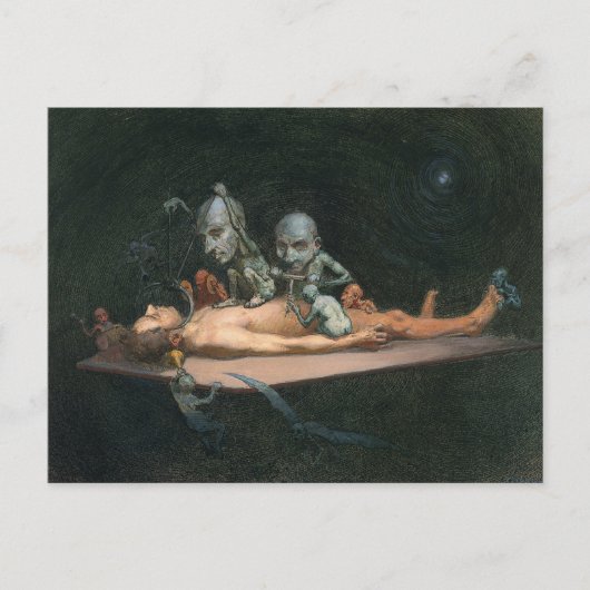 Nahe dem Tode erleben, wie böse Dämonenspirale zu  Postkarte (Vorderseite)