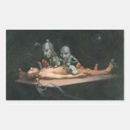 Nahe dem Tode erleben, wie böse Dämonenspirale zu Rechteckiger Aufkleber