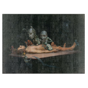 Nahe dem Tode erleben, wie böse Dämonenspirale zu Schneidebrett