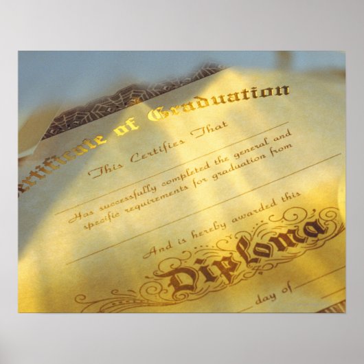 Nahe des Diploms, Bescheinigung des Abschlusses Poster (Vorne)