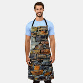 Nahe Detailansicht eines alten Steines w Schürze (Getragen)