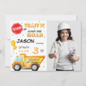 Nahe Einladung des Fotos Straßenbau (Vorderseite)