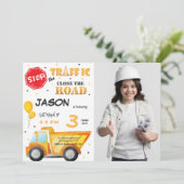 Nahe Einladung des Fotos Straßenbau (Stehend Vorderseite)