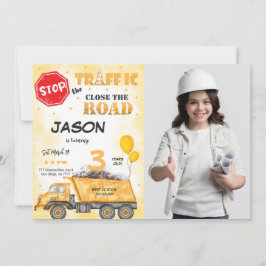 Nahe Einladung des Fotos Straßenbau