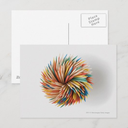 Nahe Farbstifte Postkarte (Vorne/Hinten)