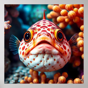 Nahe Fische und Korallen Poster