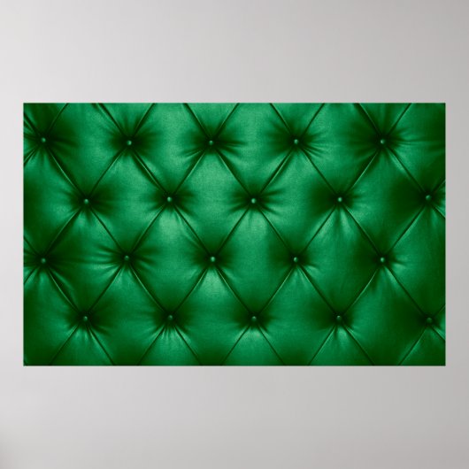 Nahe Hintergrundtextur von dunkelgrünem Capiton Poster (Vorne)