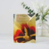 Nahe Hochzeitseinladung durch farbenfrohe Tulip Save The Date (Stehend Vorderseite)