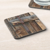 nahe Holztür, Kalifornien Getränkeuntersetzer (Linke Seite)