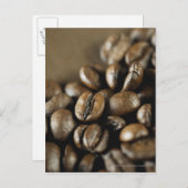 Nahe Kaffeebohnen Postkarte (Vorne/Hinten)