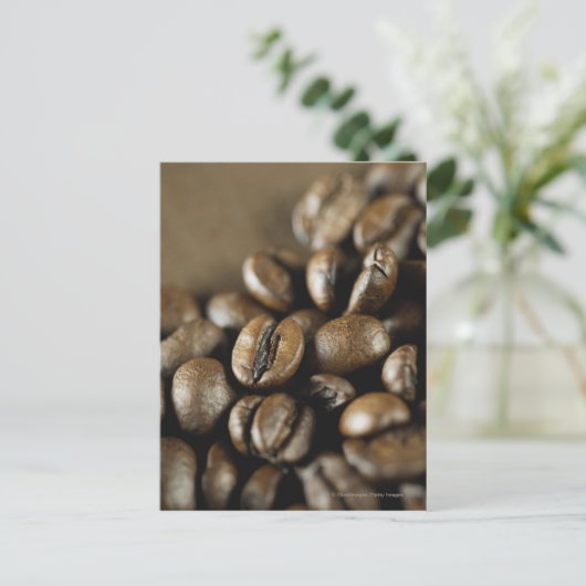 Nahe Kaffeebohnen Postkarte (Stehend Vorderseite)
