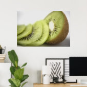 Nahe Kiwi-Scheiben Poster (Heimbüro)