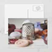 Nahe Knöpfe mit Metallkappe Postkarte (Vorne/Hinten)