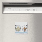 Nahe Kräuter in zwei Gläsern Magnet (In Situ (Geschirrspüler))