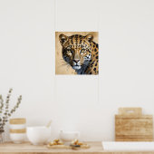Nahe Leopardenmalerei Kunst Poster (Küche)