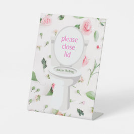 Nahe Lid vor Flush - SelbstStehendes Zeichen Sockelschild