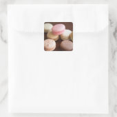 Nahe Macaroons Quadratischer Aufkleber (Tasche)