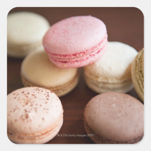 Nahe Macaroons Quadratischer Aufkleber
