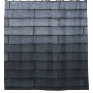 Nahe Mauer aus grauem Backstein Duschvorhang