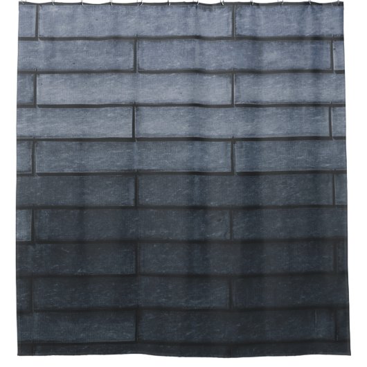 Nahe Mauer aus grauem Backstein Duschvorhang (Vorderseite)