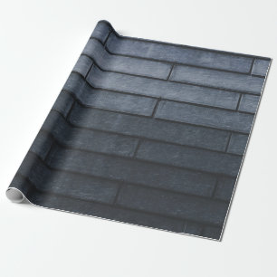 Nahe Mauer aus grauem Backstein Geschenkpapier