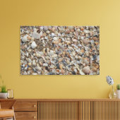Nahe Muscheln von Sand und Tiny am Strand Leinwanddruck (Insitu (Wohnzimmer))