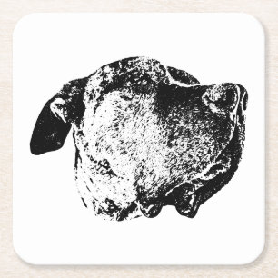 Nahe Nose & Whisker Rechteckiger Pappuntersetzer