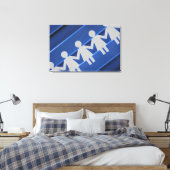 Nahe Papierkettenpuppen Leinwanddruck (Insitu (Schlafzimmer))