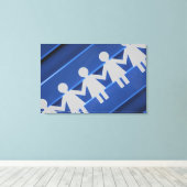 Nahe Papierkettenpuppen Leinwanddruck (Insitu (Holzboden))