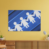 Nahe Papierkettenpuppen Leinwanddruck (Insitu (Wohnzimmer))