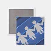 Nahe Papierkettenpuppen Magnet (Vorderseite/Rückseite)