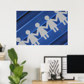 Nahe Papierkettenpuppen Poster (Heimbüro)